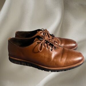 Cole Haan Zero Grand Brown Leather Men's Oxfords